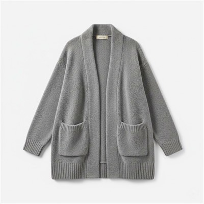 Plus-kokoinen fleece-neuletakki